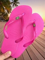 Havaianas Top Rosa Flux + Bandeira Brasil 