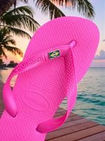 Havaianas Top Rosa Flux + Bandeira Brasil 