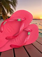 Havaianas Top Vermelho + Bandeira Brasil 