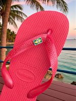 Havaianas Top Vermelho + Bandeira Brasil 