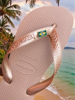 Havaianas Top Rose Gold + Bandeira Brasil 
