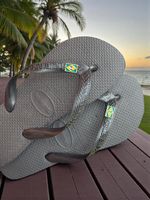 Havaianas Top Preto + Bandeira Brasil 