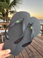 Havaianas Top Preto + Bandeira Brasil 