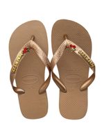 Havaianas Top Rose Gold + Escrita Dourada + Cereja 