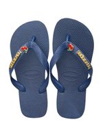 Havaianas Top Marinho + Escrita Dourada + Cereja 