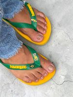 Havaianas Top Copa Brasil Personalizada Amarela/Verde