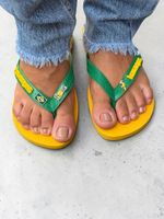 Havaianas Top Copa Brasil Personalizada Amarela/Verde