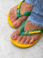 Havaianas Top Copa Brasil Personalizada Amarela/Verde