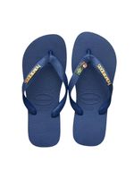 Havaianas Top Marinho+ Escrita Dourada + Bandeira Brasil e Tucano