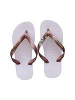 Havaianas Top Rosa Ballet+ Escrita Dourada + Bandeira Brasil e Tucano