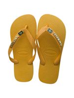 Havaianas Top Amarela  + Escrita Dourada + Bandeira Brasil