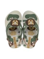 Chinelo Ipanema Bebê Sporty Bege/Verde/Marrom