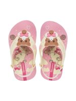 Chinelo Ipanema Bebê Sporty Rosa/Bege/Amarelo