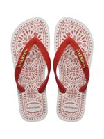 Havaianas Top Bordado Flor Vermelho Hibisco