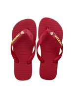 Havaianas Top Vermelho + Escrita Dourada + Coração Strass