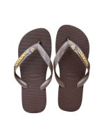 Havaianas Top Café + Escrita Dourada + Coração Strass