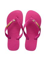 Havaianas Top Rosa Flux + Escrita Dourada + Coração Strass