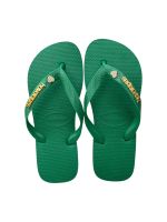 Havaianas Top Verde + Escrita Dourada + Coração Strass
