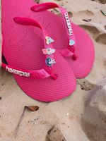 Havaianas Top Vermelho + Escrita Dourada + 3 Meninas Super Poderosas +  Coração Strass