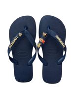 Havaianas Top Marinho + Escrita Dourada + 3 Meninas Super Poderosas +  Coração Strass