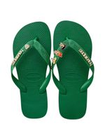 Havaianas Top Verde + Escrita Dourada + 3 Meninas Super Poderosas +  Coração Strass