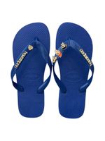 Havaianas Top Azul Naval + Escrita Dourada + 3 Meninas Super Poderosas +  Coração Strass