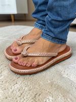 Chinelo Lunielly Gahid Laço Strass Caramelo