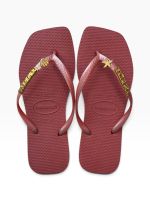 Havaianas Square Canyon Clay + Escrita Dourada + Estrela e Concha Peroladas