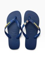 Havaianas Top Marinho + Escrita Dourada + Concha e Estrela Peroladas