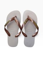Havaianas Top Rosa Ballet + Escrita Dourada + Concha e Estrela Peroladas