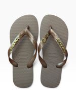 Havaianas Top Rose Gold + Escrita Dourada + Concha e Estrela Peroladas