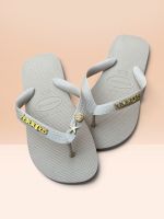 Havaianas Top Areia + Escrita Dourada + Concha e Estrela Peroladas