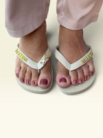 Havaianas Top Areia + Escrita Dourada + Concha e Estrela Peroladas