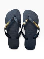 Havaianas Top Preto + Escrita Dourada + Concha e Estrela Peroladas
