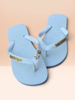 Havaianas Top Branco + Escrita Dourada + Concha e Estrela Peroladas