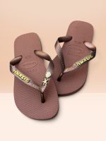 Havaianas Top Ferrugem + Escrita Dourada + Concha e Estrela Peroladas