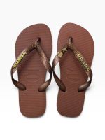 Havaianas Top Ferrugem + Escrita Dourada + Concha e Estrela Peroladas