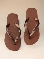 Havaianas Top Ferrugem + Escrita Marrom + Âncora, Tartaruga e Estrela Marrom