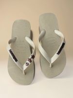 Havaianas Top Areia + Escrita Marrom + Âncora, Tartaruga e Estrela Marrom