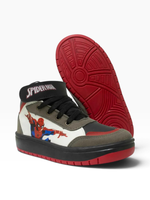 Tênis Cano Alto Juvenil Spider Marvel MSP22DY Branco Preto Grafite