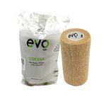 Caixa 12 Rolos Evo Tape Coesiva 10cm - Bege