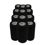 Caixa 12 Rolos Evo Tape Coesiva 10cm - Preta