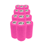 Caixa 12 Rolos Evo Tape Coesiva 10cm - Rosa