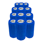 Caixa 12 Rolos Bandagem Evo Tape Coesiva W 10cm - Azul