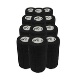 Caixa 12 Rolos Bandagem Evo Tape Coesiva W 10cm - Preta