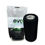 Caixa 12 Rolos Bandagem Evo Tape Coesiva W 10cm - Preta