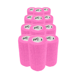 Caixa 12 Rolos Bandagem Evo Tape Coesiva W 10cm - Rosa