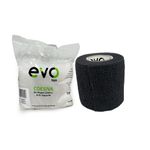 Caixa 12 Rolos Evo Tape Coesiva 5cm - Preta