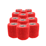 Caixa 12 Rolos Evo Tape Coesiva 5cm - Vermelha