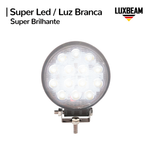 Kit 2 Farol LED Redondo 42w 14 Leds 12v - 24v 6500k Aluminio